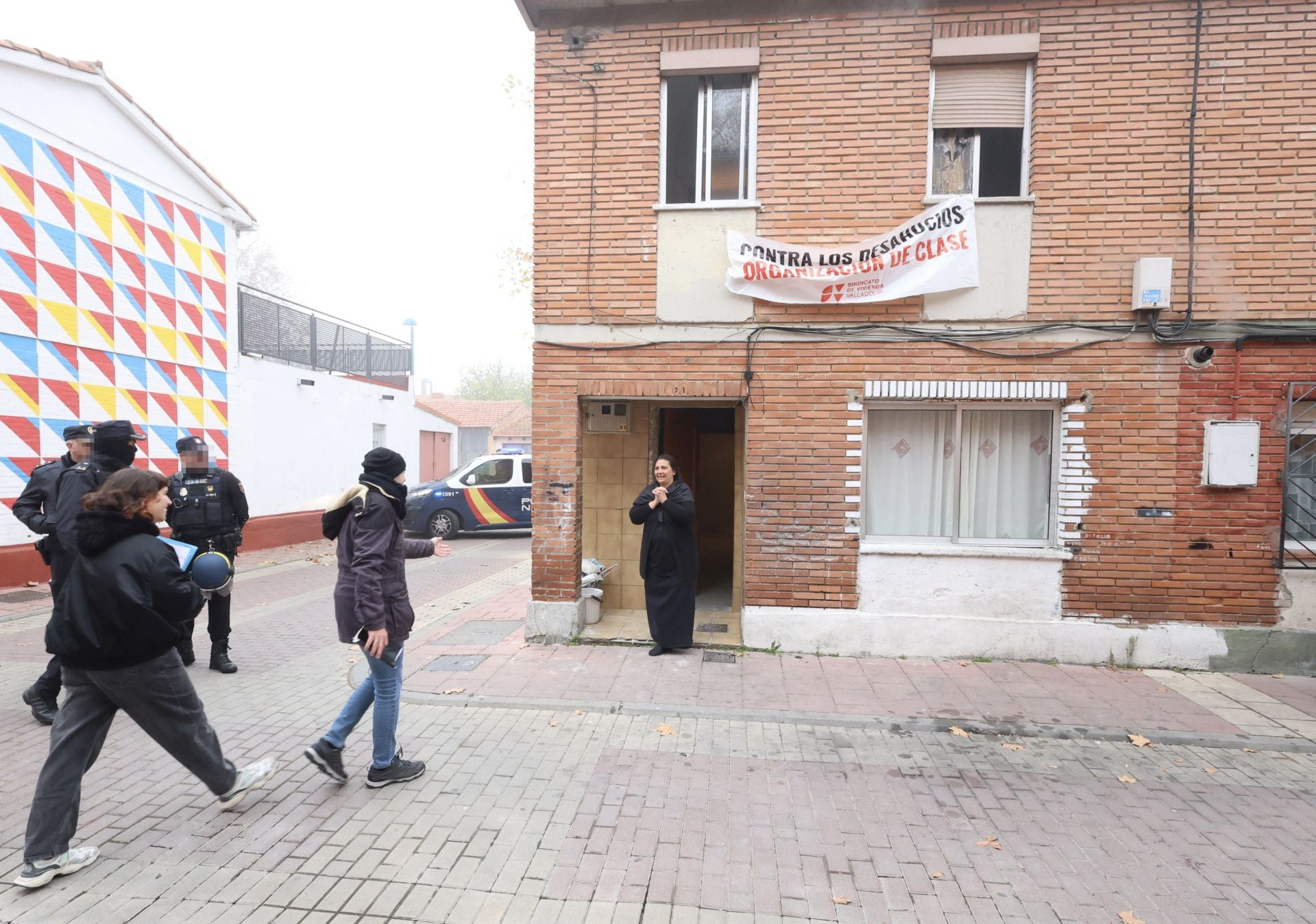 Las imágenes de la protesta del Sindicato de Vivienda en Barrio España