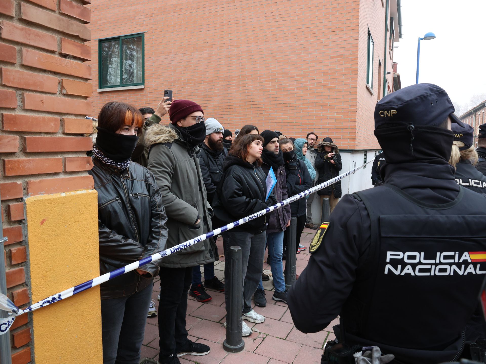 Las imágenes de la protesta del Sindicato de Vivienda en Barrio España