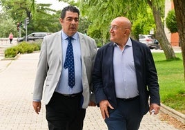 Gutiérrez Alberca y Carnero, durante una vista a las obras del carril bici de Moreras.