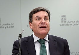 El portavoz de la Junta, Carlos Fernández Carriedo, este jueves.