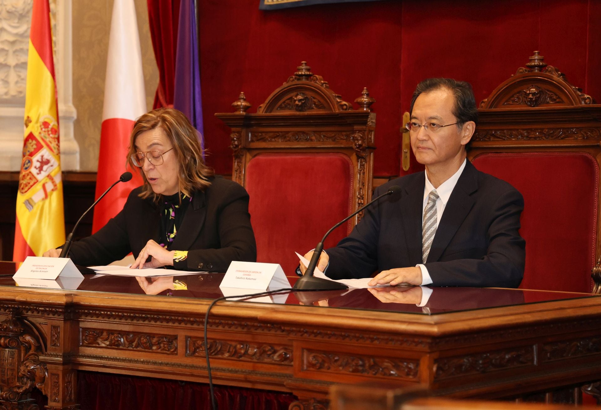 El embajador de Japón visita la Diputación de Palencia