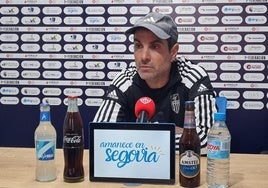 Ramsés Gil, durante la rueda de prensa previa al partido ante el Andorra.