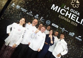 Los chefs de restaurantes con tres estrellas Michelin en la gala de hace unos días.