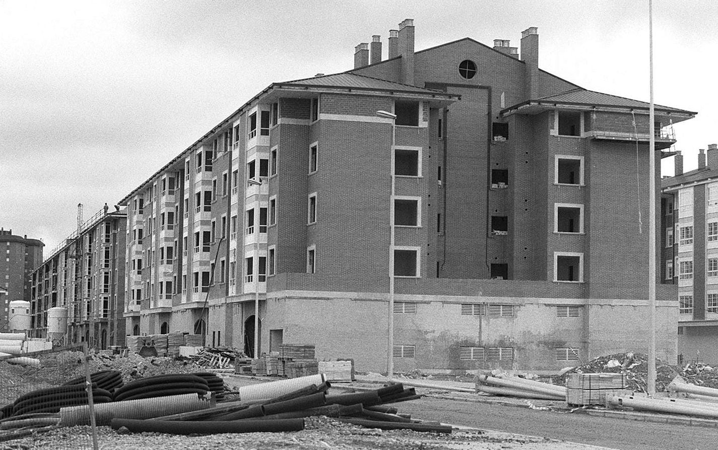 Construcción de viviendas de Fadesa. Abril de 1998.