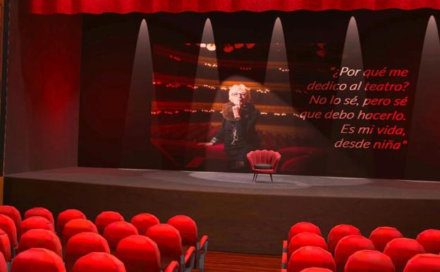 Montaje virtual sobre una intervención de Concha Velasco en el Teatro Calderón.