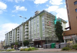 Fachada del antiguo Hotel Tryp Sofía de Valladolid.