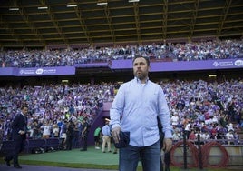 Sergio González, antes del partido en el que logró el ascenso con el Real Valladolid en 2018