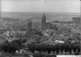 Vista de Medina del Campo a principios del siglo XX.