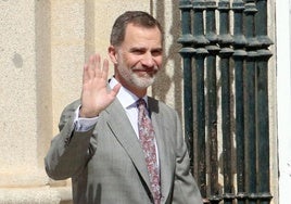 El rey Felipe VI, en una visita a La Granja de San Ildefonso.