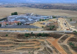 Vista aérea de las obras de ampliación del Hospital General de Segovia.