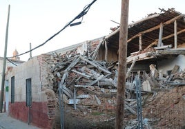 Una antigua vivienda de Pozaldez, semiderruida.