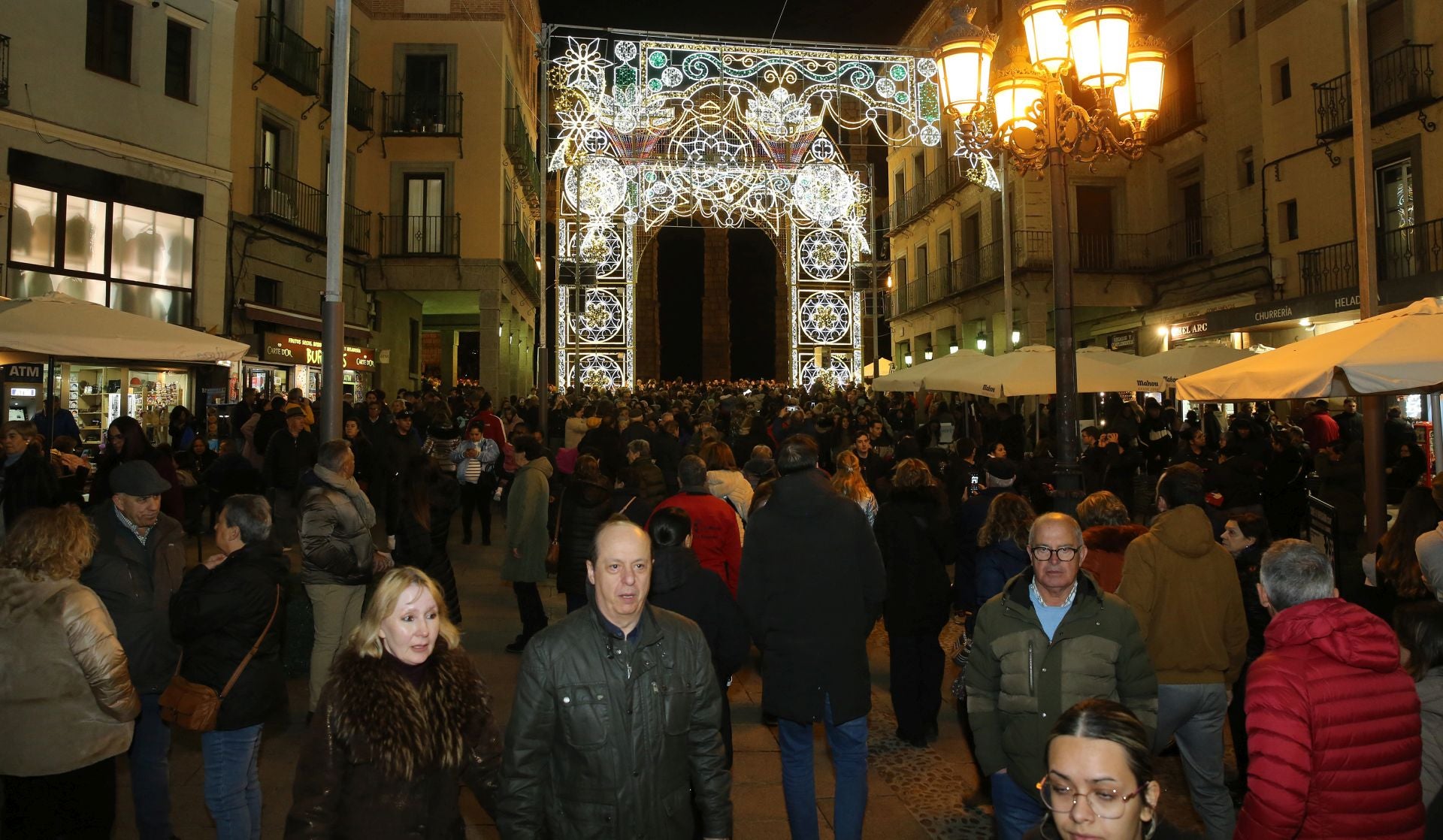 Fotografías de las luces de Navidad en Segovia