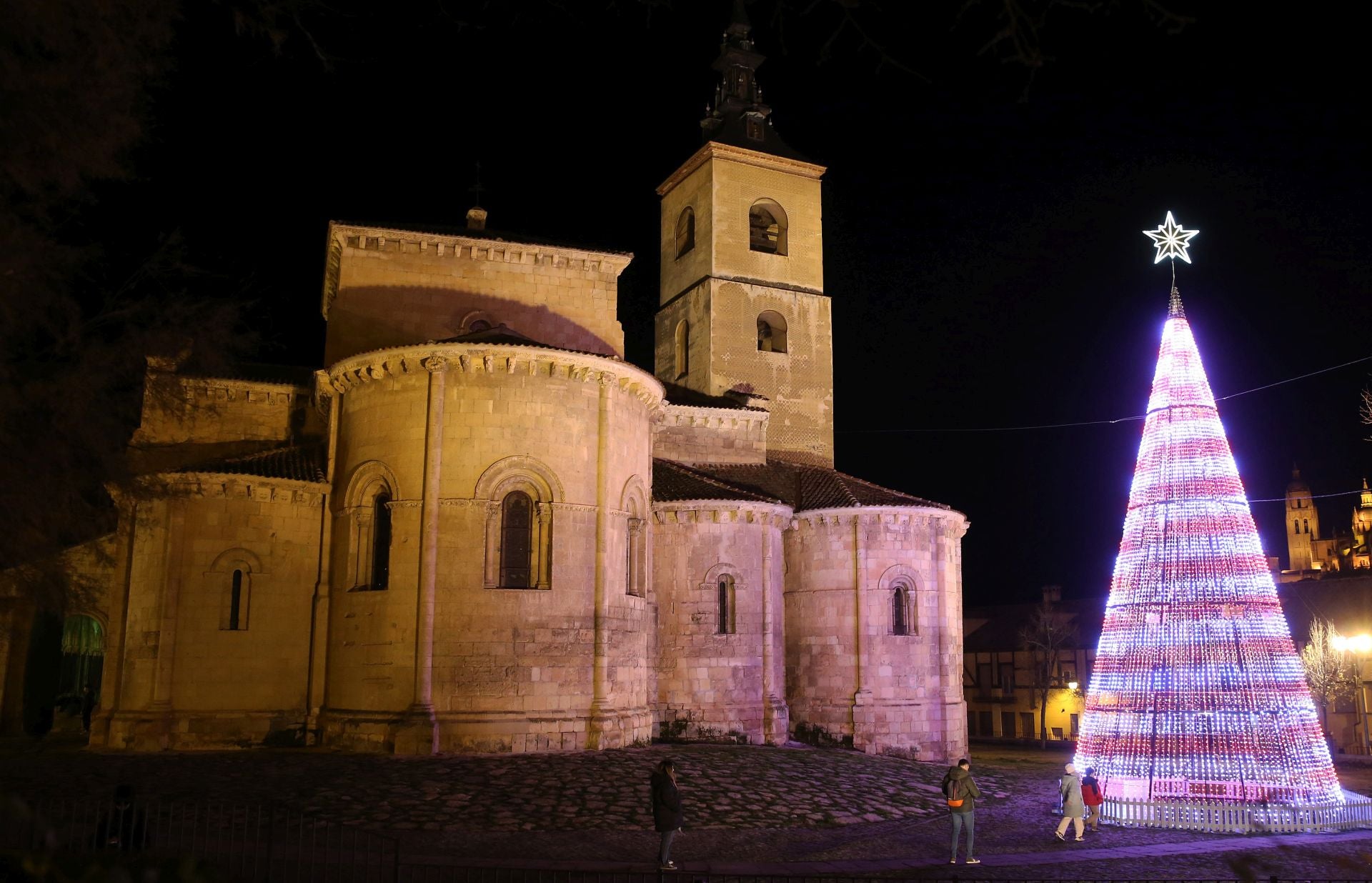 Fotografías de las luces de Navidad en Segovia