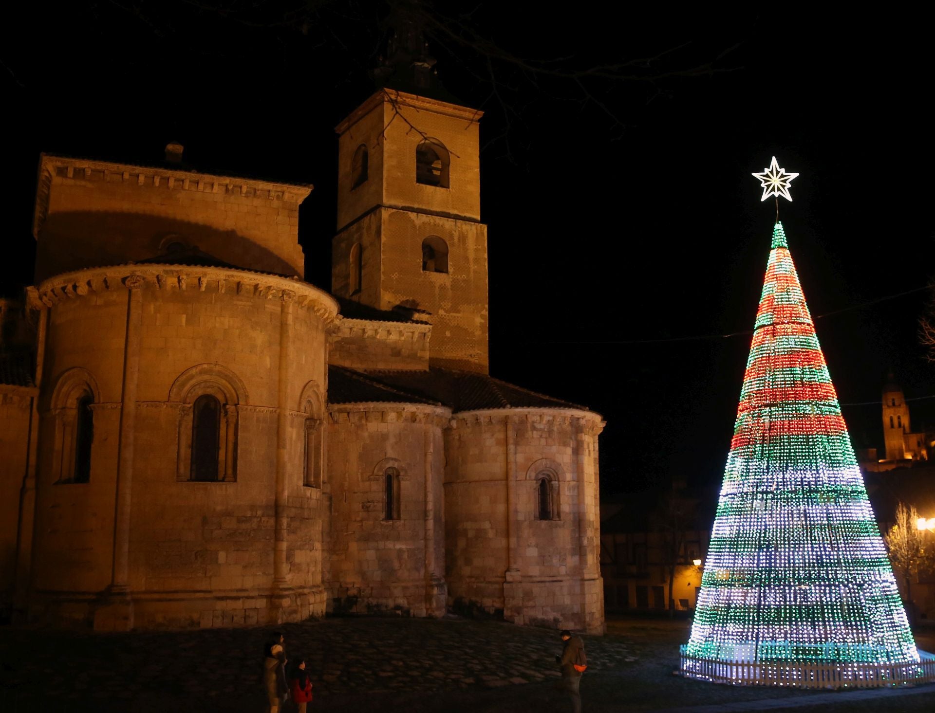 Fotografías de las luces de Navidad en Segovia