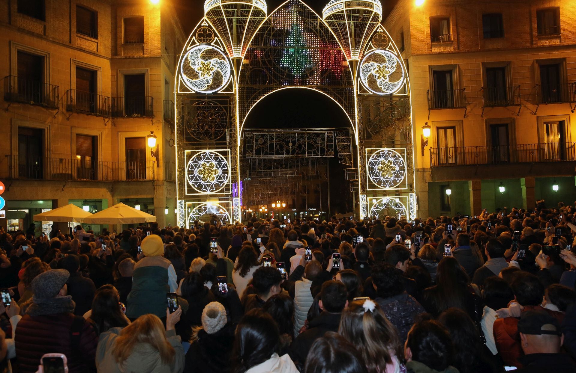 Fotografías de las luces de Navidad en Segovia