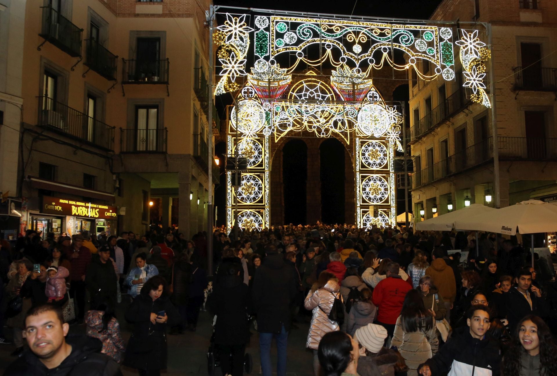 Fotografías de las luces de Navidad en Segovia