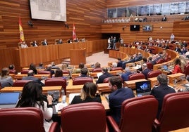 El hemiciclo de las Cortes de Castilla y León, durante un Pleno reciente.