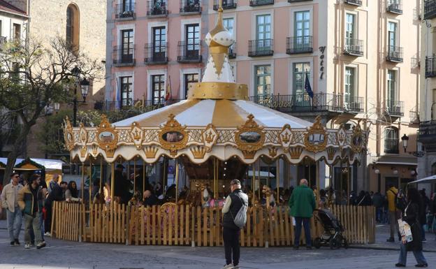 Carrusel en la Plaza Mayor.