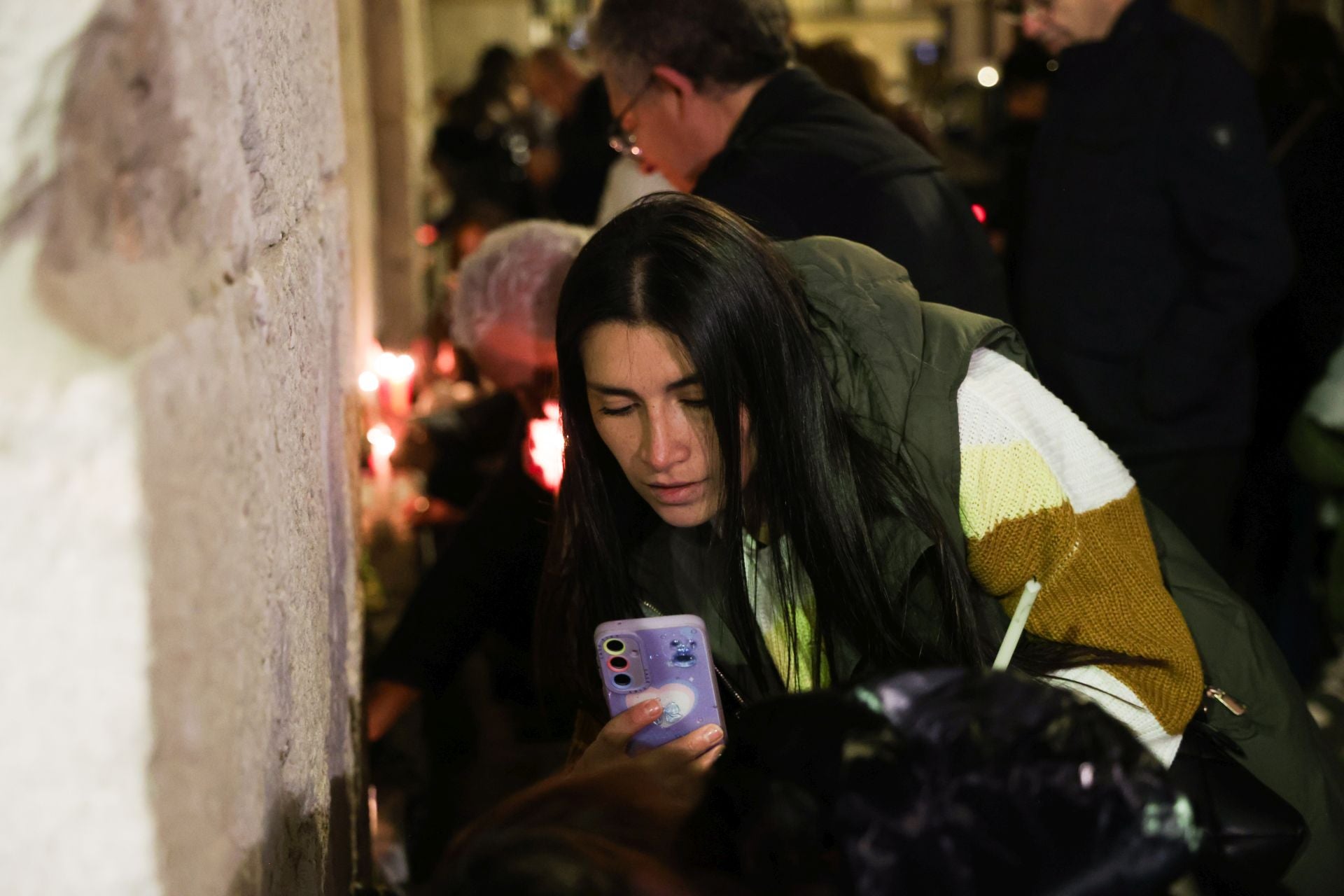 Las imágenes de la noche de velitas en San Martín