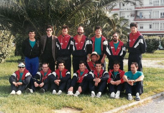 Equipo de fútbol sala Azalgres de La Flecha. 1989.