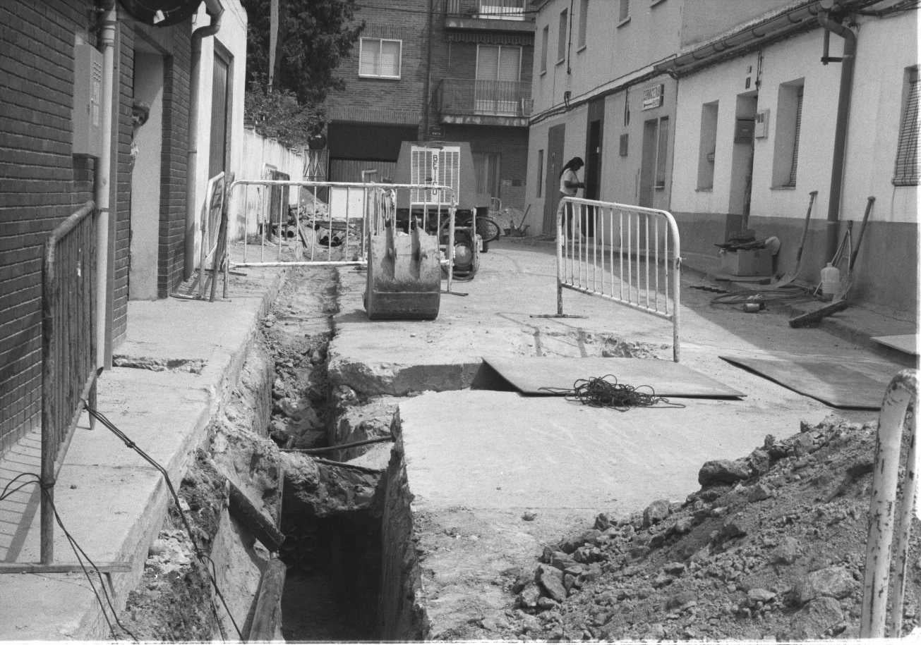 Obras en una calle del municipio.