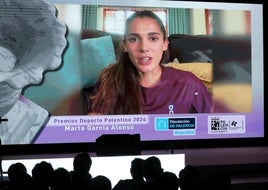 Marta García agradece el premio a través de un vídeo desde Sudáfrica.