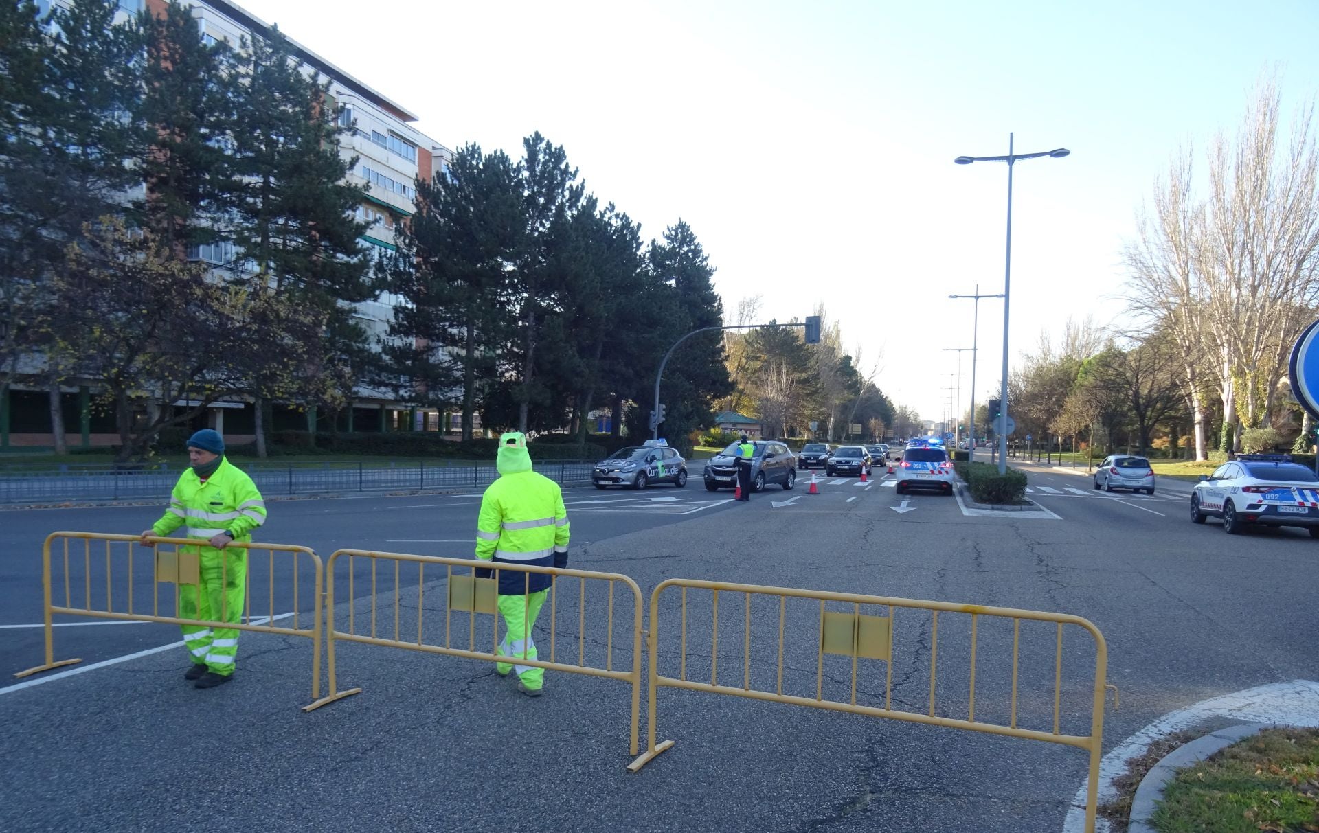 El corte exprés de la avenida de Salamanca, en imágenes