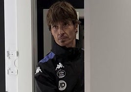 Álvaro Rubio, este jueves, antes de su comparecencia previa al Real Valladolid-Valencia del viernes