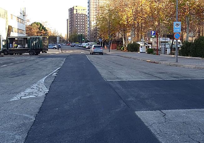 El tramo recién asfaltado de la avenida de Ramón Pradera.
