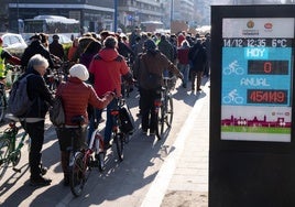 La protesta para pedir mantener los carriles bici, en imágenes