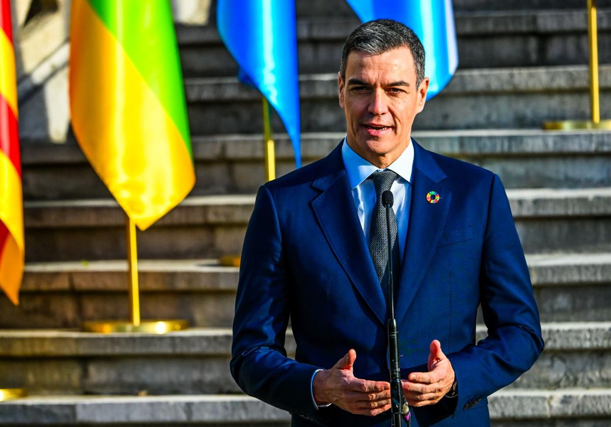 Pedro Sánchez,, durante la Conferencia de Presidentes celebrada en Santander.