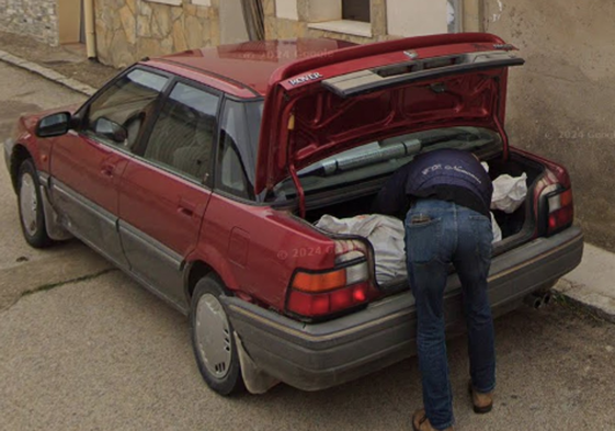 Captura de Google Maps en la que se ve al presunto asesino de un hombre cubano en un pueblo de Soria.