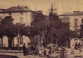 Plaza San Miguel hacia 1910.