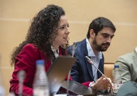 Noemí Otero, durante uno de los últimos plenos del Ayuntamiento de Segovia.