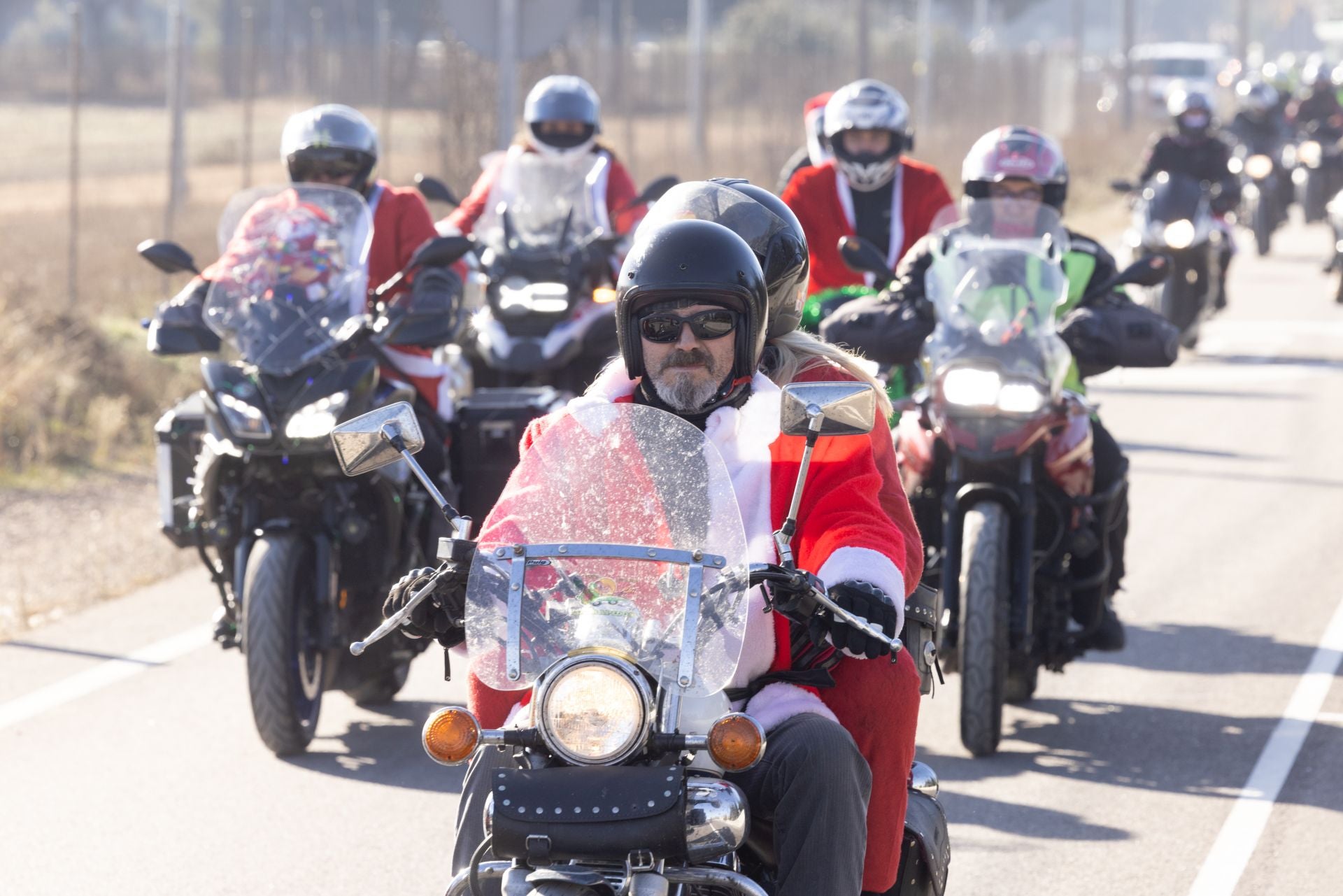 La &#039;papanoelada&#039; motera de Valladolid, en imágenes