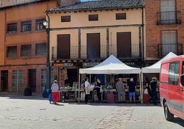 Estanco de la plaza de Ayllón en el que caído el cuarto premio de la Lotería de Navidad.