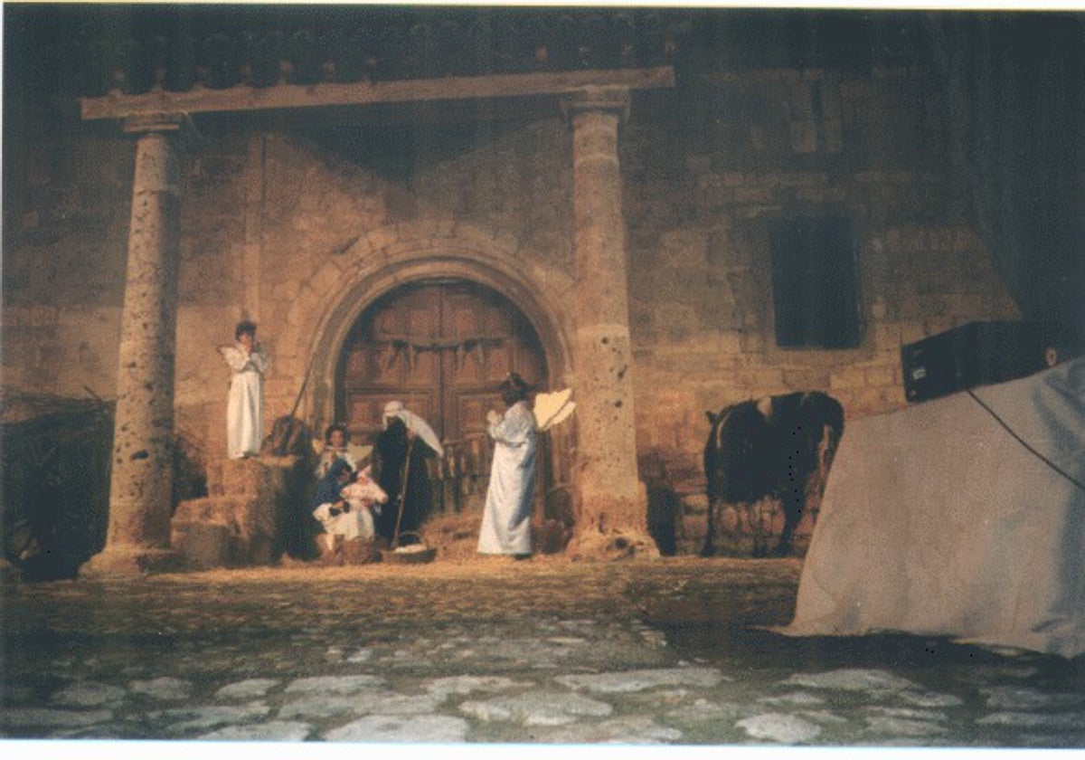 Belén viviente de Tordehumos en el atrio de la iglesia de Santiago