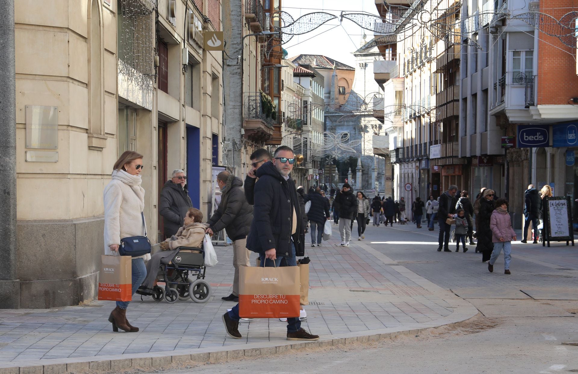 Papa Noel visita anticipadamente Palencia