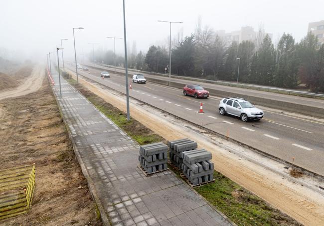 Estado de las obras entre las carreteras de Soria y Segovia.