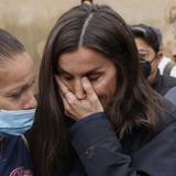 Doña Letizia, llorando.