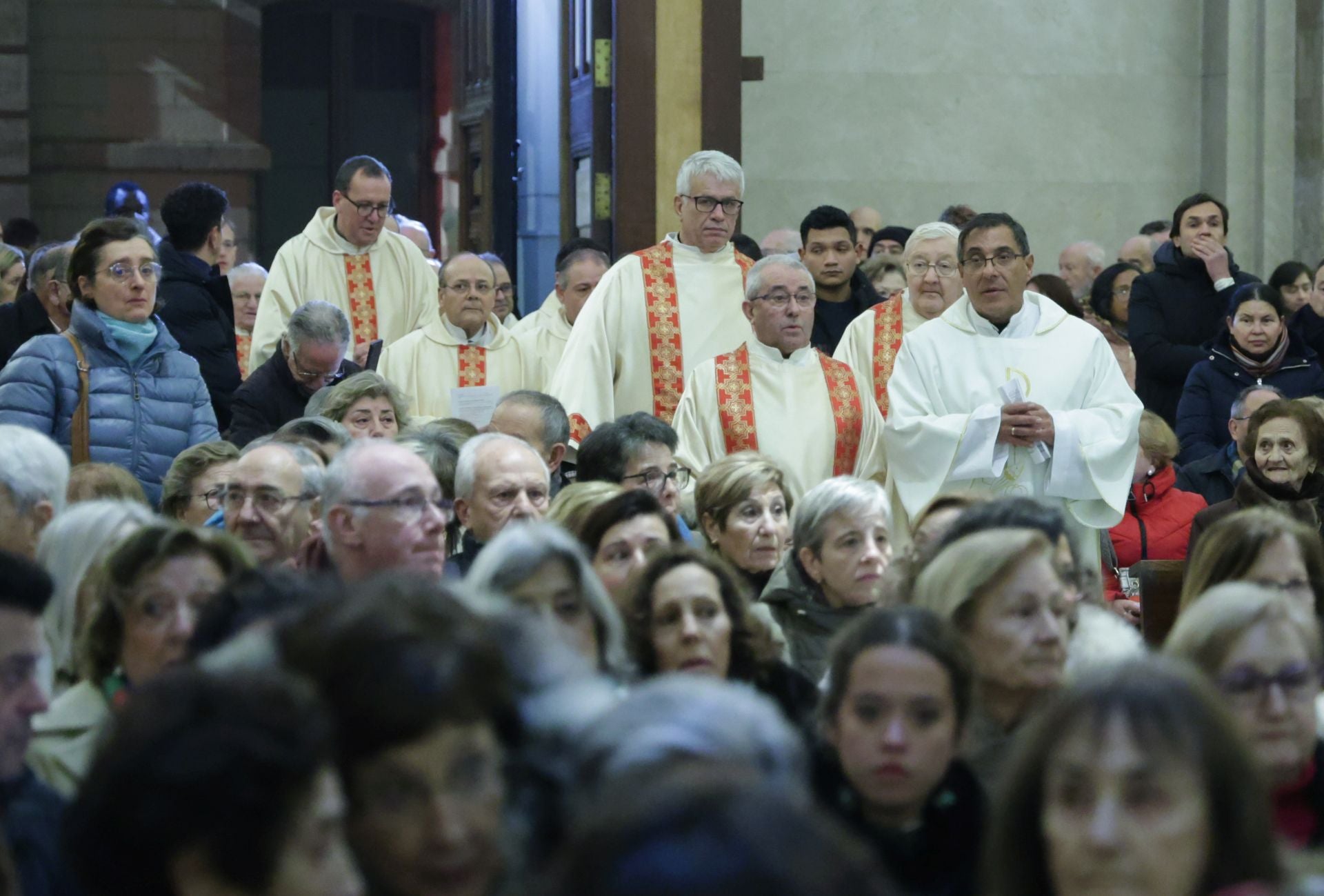 Las imágenes de la procesión del año Santo entre San Andrés y el Santuario