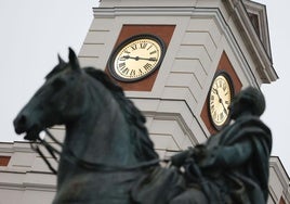 Reloj de la Puerta del Sol en Madrid.