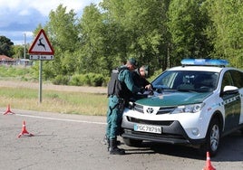 Control de la Guardia Civil en las carreteras palentinas.