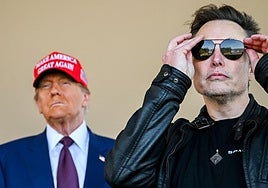 Elon Musk, junto a Donald Trump.
