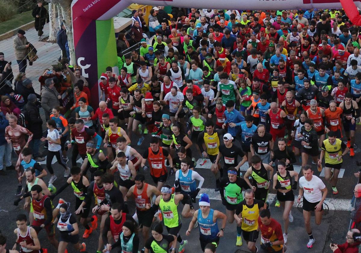 Salida de la San Silvestre, el año pasado en San Antonio.