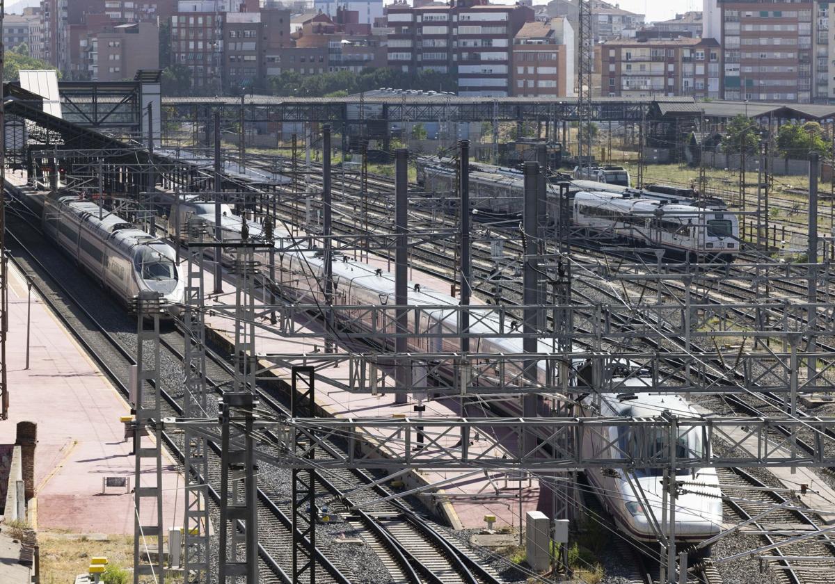 Playa de vías actual de la estación Campo Grande.