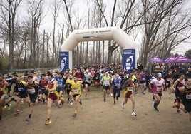 Salida de la prueba masculina absoluta en el Parque Ribera de Castilla