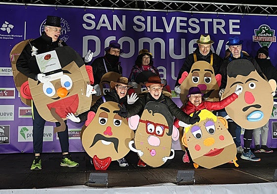 Los podios de la San Silvestre de Palencia
