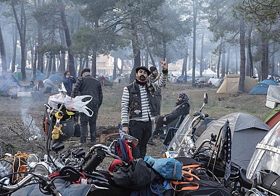 Un participante en la última edición de la concentración motera.