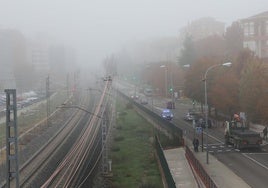 Una mañana de niebla en Palencia.